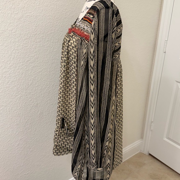 Free People Feather in the Wind sheer tunic blouse sz M - Picture 4 of 8
